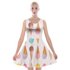 Cute Ice Cream Velvet Skater Dress by Brittlevirginclothing
