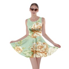 Vintage Pastel Flowers Skater Dress by Brittlevirginclothing