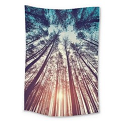 Up View Forest Large Tapestry by Brittlevirginclothing