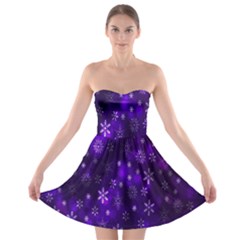 Bokeh Background Texture Stars Strapless Bra Top Dress by Amaryn4rt