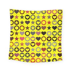 Heart Circle Star Seamless Pattern Square Tapestry (small) by Amaryn4rt