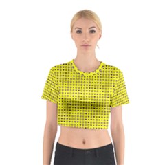 Heart Circle Star Seamless Pattern Cotton Crop Top by Amaryn4rt