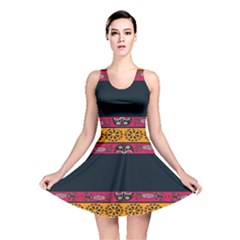 Pattern Ornaments Africa Safari Summer Graphic Reversible Skater Dress by Amaryn4rt