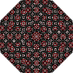 Abstract Black And Red Pattern Folding Umbrellas by Amaryn4rt