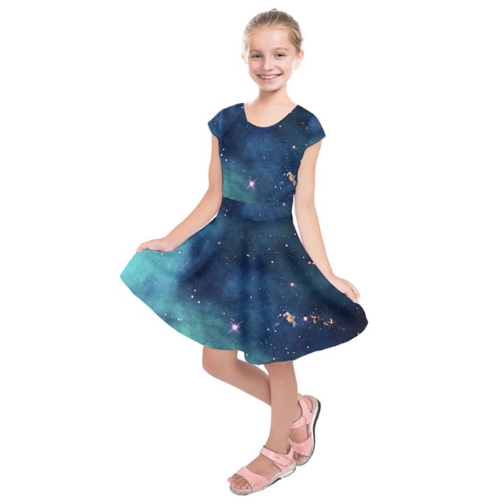 Space Kids  Short Sleeve Dress