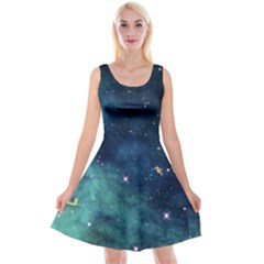 Space Reversible Velvet Sleeveless Dress by Brittlevirginclothing