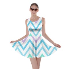 Colorful Wavy Lines Skater Dress by Brittlevirginclothing
