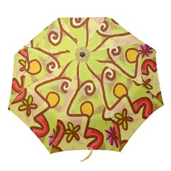 Abstract Faces Abstract Spiral Folding Umbrellas by Amaryn4rt