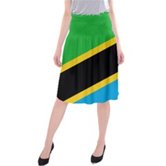 Flag Of Tanzania Midi Beach Skirt by Amaryn4rt