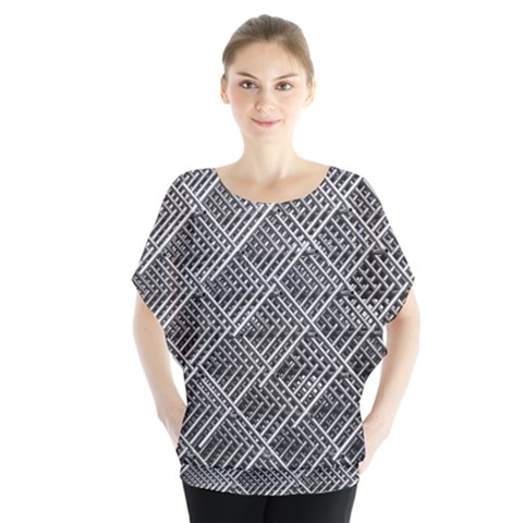 Grid Wire Mesh Stainless Rods Rods Raster Blouse by Amaryn4rt