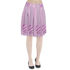 Pink Love Pattern Pleated Skirt by Valentinaart