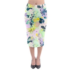 Colorful Paint Midi Pencil Skirt by Brittlevirginclothing