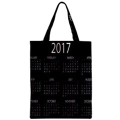 Full 2017 Calendar Vector Zipper Classic Tote Bag by Nexatart