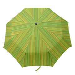Green Lines Folding Umbrellas by Valentinaart