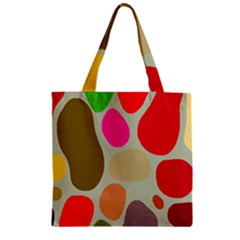 Pattern Design Abstract Shapes Zipper Grocery Tote Bag by Nexatart