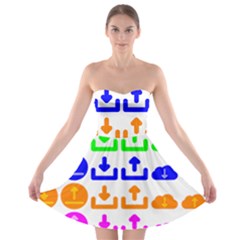 Download Upload Web Icon Internet Strapless Bra Top Dress by Nexatart