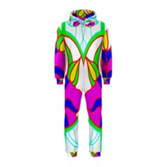 Pattern Template Stained Glass Hooded Jumpsuit (kids) by Nexatart
