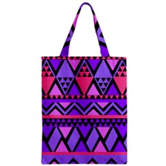 Seamless Purple Pink Pattern Zipper Classic Tote Bag by Nexatart