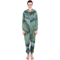 Bright Cabbage Color Dew Flora Hooded Jumpsuit (ladies)  by Nexatart
