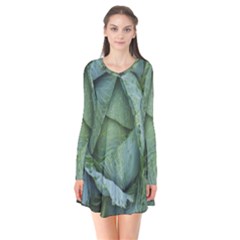 Bright Cabbage Color Dew Flora Flare Dress by Nexatart