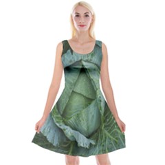 Bright Cabbage Color Dew Flora Reversible Velvet Sleeveless Dress by Nexatart