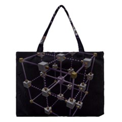 Grid Construction Structure Metal Medium Tote Bag by Nexatart
