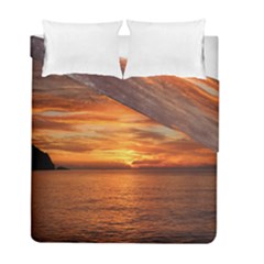 Sunset Sea Afterglow Boot Duvet Cover Double Side (full/ Double Size) by Nexatart