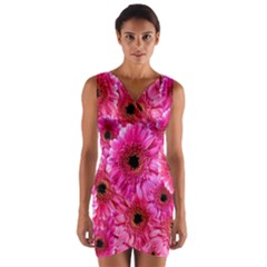 Gerbera Flower Nature Pink Blosso Wrap Front Bodycon Dress by Nexatart