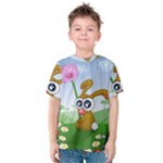 Easter Spring Flowers Happy Kids  Cotton Tee
