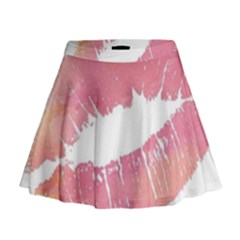 Pink Lips Mini Flare Skirt