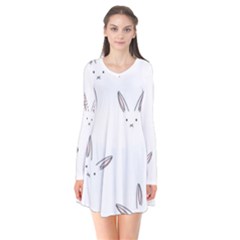 Cute Bunnies Flare Dress by Brittlevirginclothing