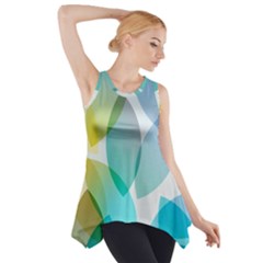 Rainbow Feather Side Drop Tank Tunic by Brittlevirginclothing