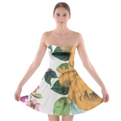 Vintage Flower Strapless Bra Top Dress by Brittlevirginclothing
