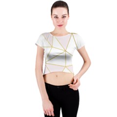 Cracked Crew Neck Crop Top by Brittlevirginclothing