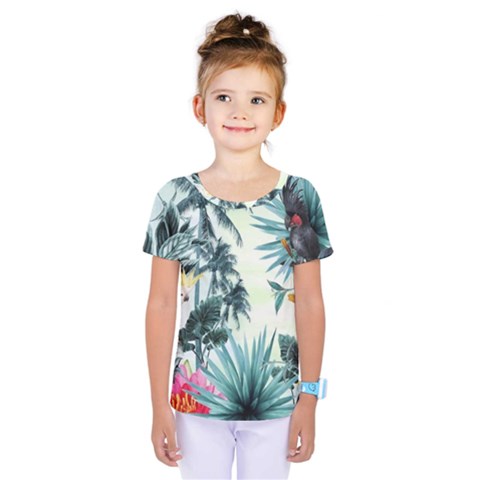 Grey Flowers Kids  One Piece Tee by Brittlevirginclothing