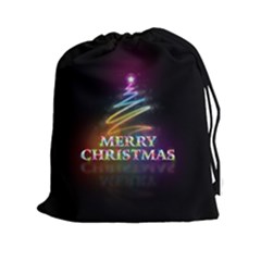 Merry Christmas Abstract Drawstring Pouches (xxl) by Nexatart