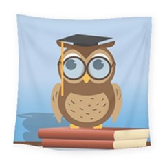 Read Owl Book Owl Glasses Read Square Tapestry (large) by Nexatart