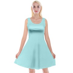 Light Blue Texture Reversible Velvet Sleeveless Dress by Valentinaart
