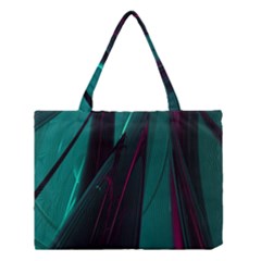 Abstract Green Purple Medium Tote Bag by Nexatart