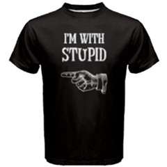 1i  m With Stupid ( Men T-shirt ) Men s Cotton Tee by FunnySaying
