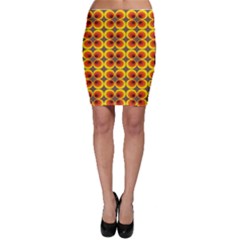 Seventies Hippie Psychedelic Circle Bodycon Skirt by Nexatart