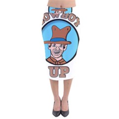 Cowboy Up Velvet Midi Pencil Skirt by EricsDesignz