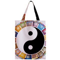 Yin Yang Eastern Asian Philosophy Zipper Classic Tote Bag by Nexatart