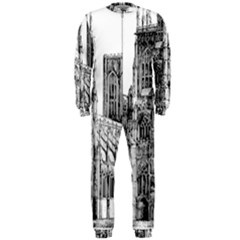 York Cathedral Vector Clipart Onepiece Jumpsuit (men)  by Nexatart