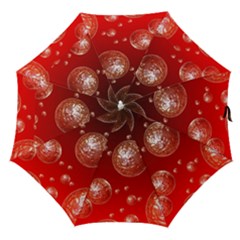 Background Red Blow Balls Deco Straight Umbrellas by Nexatart