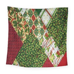 Christmas Quilt Background Square Tapestry (large) by Nexatart