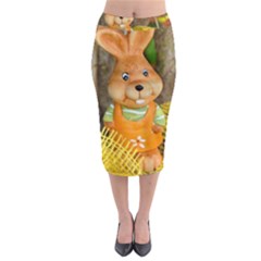 Easter Hare Easter Bunny Midi Pencil Skirt by Nexatart