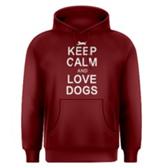 Keep Calm And Love Dogs - Men s Pullover Hoodie by FunnySaying