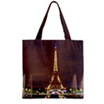 Paris Eiffel Tower Zipper Grocery Tote Bag