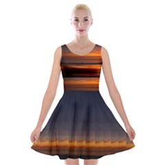 Sunset Velvet Skater Dress by SusanFranzblau